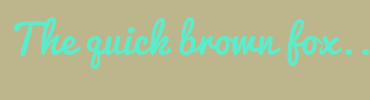 Image with Font Color 5DEBCA and Background Color BDB58B
